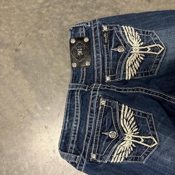 Miss Me Women's Blue and Navy Jeans - Picture 2 of 4